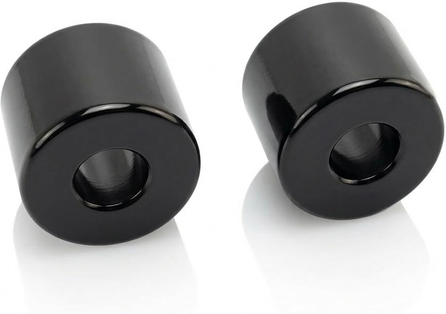1 Inch Handlebar Riser Extension Spacers for Harley 1-1/4 Inch Handlebars, Gloss Black, 1215 CRS Steel, Fits Touring Softail Dyna Bagger Sportster