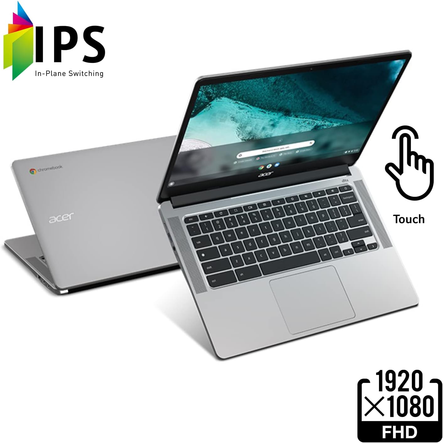 acer Chromebook 314 Laptop | Intel Pentium Silver N6000 | 14" Full HD IPS Touch | Intel UHD Graphics | 8GB LPDDR4X | 64GB eMMC | Wi-Fi 6 | DTS Audio | Protective Sleeve | Chrome OS | CB314-3HT-P6QW