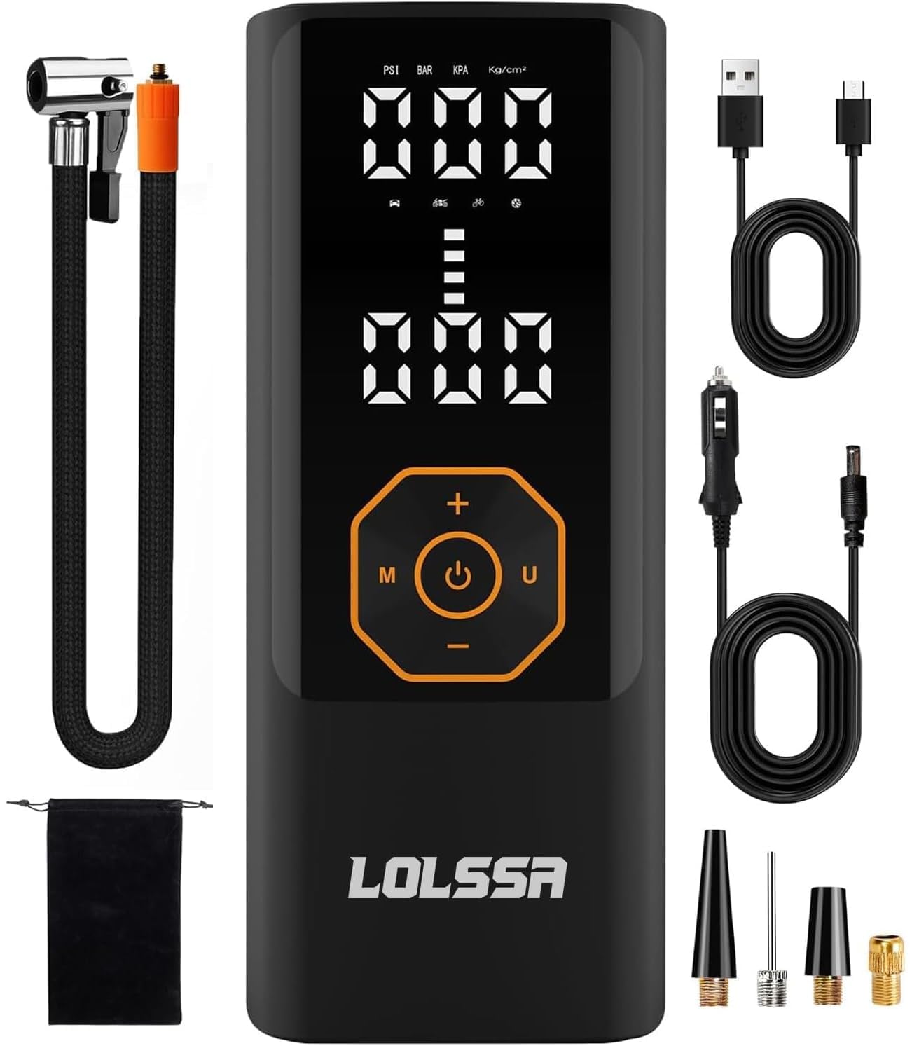 Compressore d'aria portatile senza fili per gonfiaggio pneumatici per auto