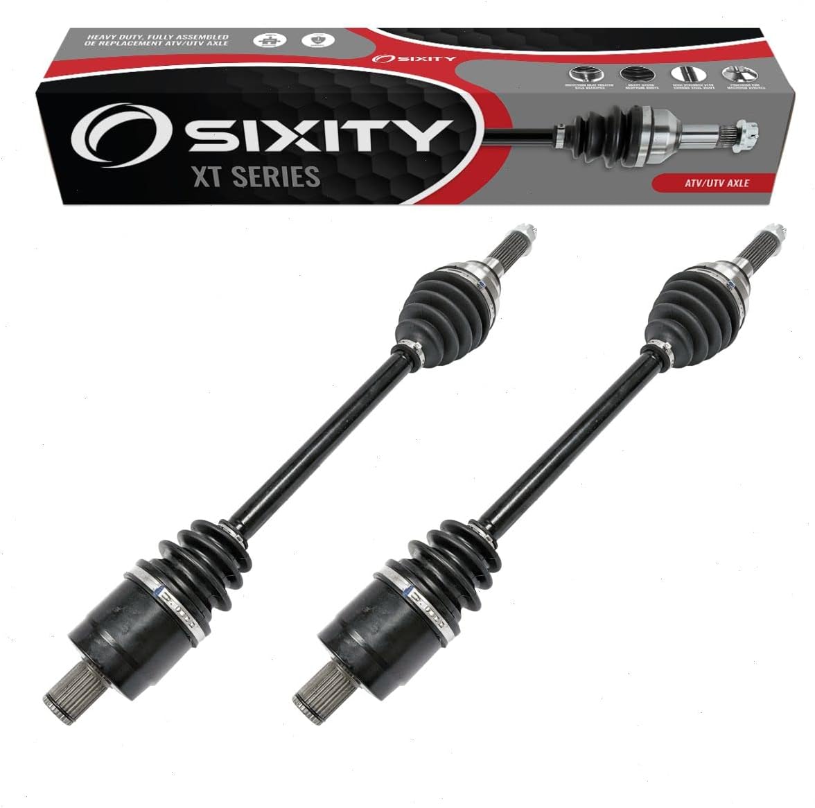 2 pc Sixity XT Rear Left Right Axles compatible with Polaris Ranger 1000 EPS Premium Crew 570-4 XP 20th Anniversary High Lifter Edition Northstar HVAC Trail Boss Ultimate Texas 900 2019-2021