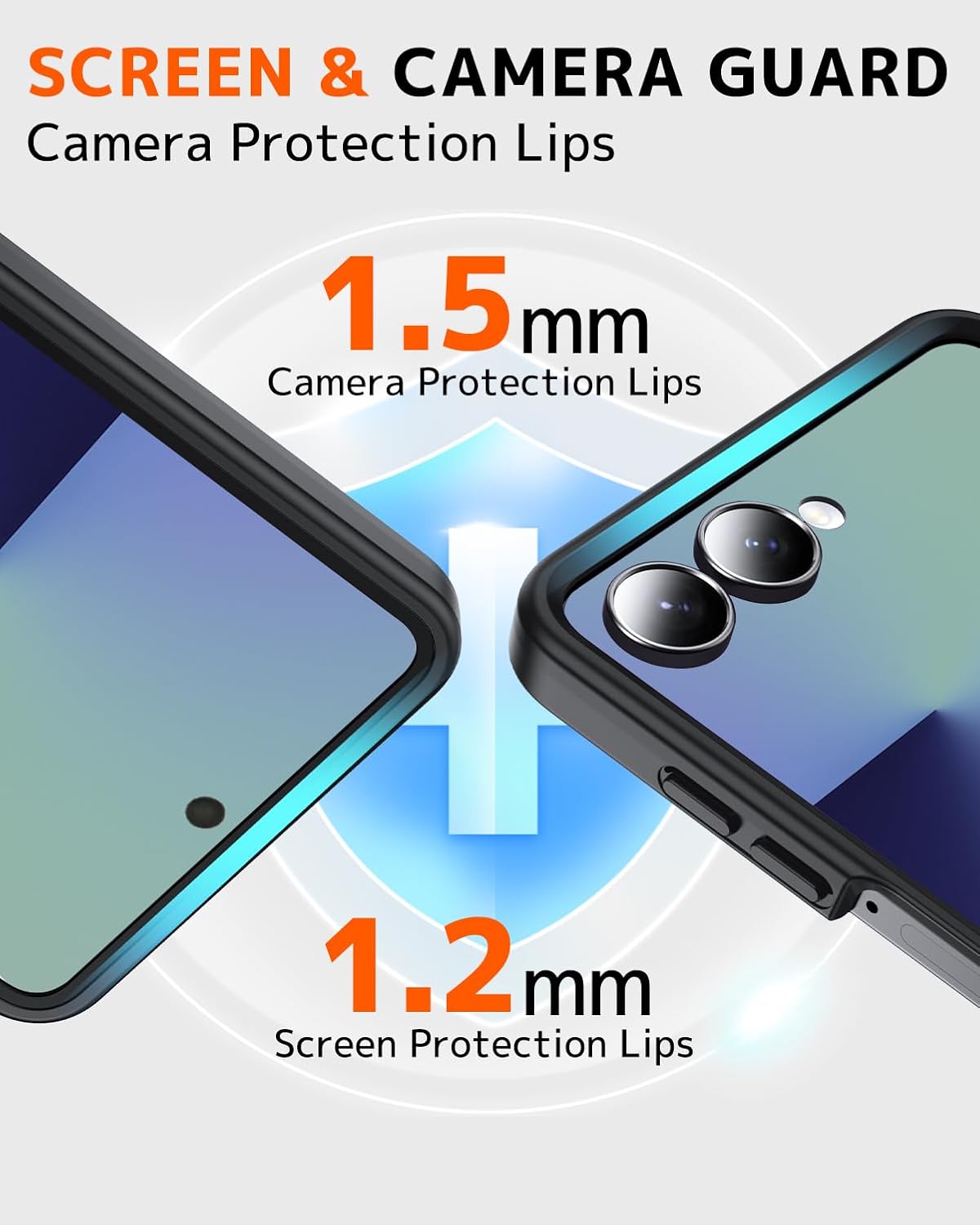 Samsung Galaxy Z Flip 7用 半透明ケース スクリーンプロテクター付き、[MagSafe対応] 【ミニリフレクターケース】 Sa