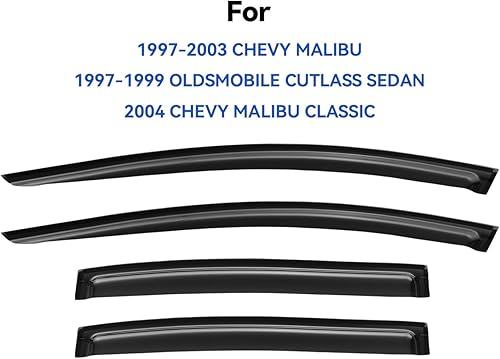 Miniatura 424 de Visores protectores de lluvia para ventana, deflectores de viento de canal exterior