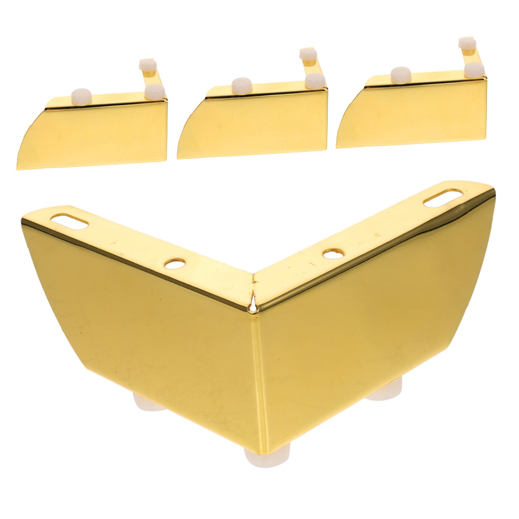 Pied de meuble fer doré pour rehausser un canapé ou une table basse de salon