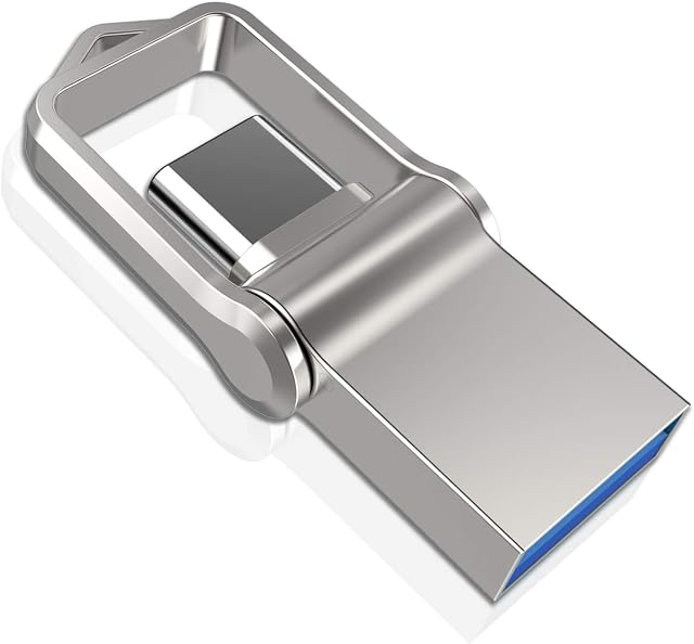 RAOYI 64GB Type C Flash Drive USB 3.0 Métal Dual OTG Clé USB USB C Pouce Drive Memory Stick pour USB-C Smartphones, tablettes & neuf MacBook, Samsung Galaxy S8, Remarque 8, V30, Google Pixel XL