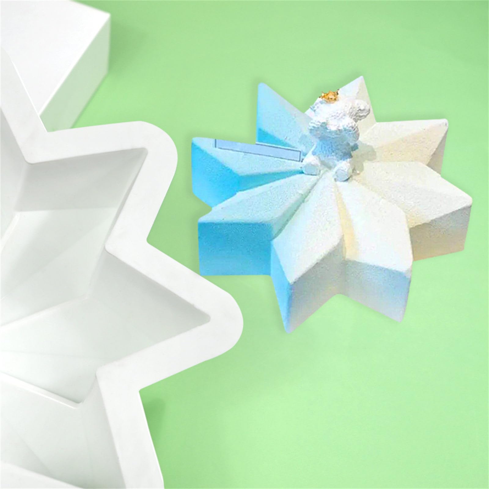 Flexible Schneeflocken-Form, flexible Silikon-Schneeflocken-Dessert-Form, Weihnachts-Elch- und Schokoladenherstellung, Festival-Küchenzubehör