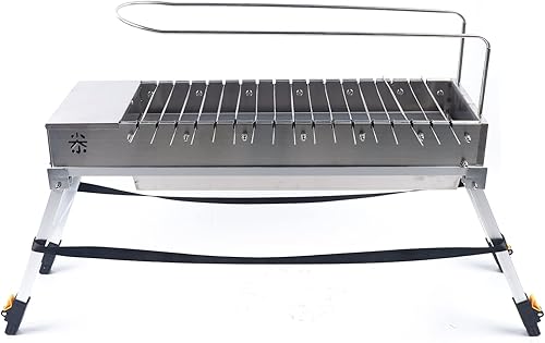 Miniatura 5 de Parrilla giratoria para asador, parrilla de carbón eléctrica USB plegable, estufa automática de acero inoxidable para barbacoa giratoria portátil y