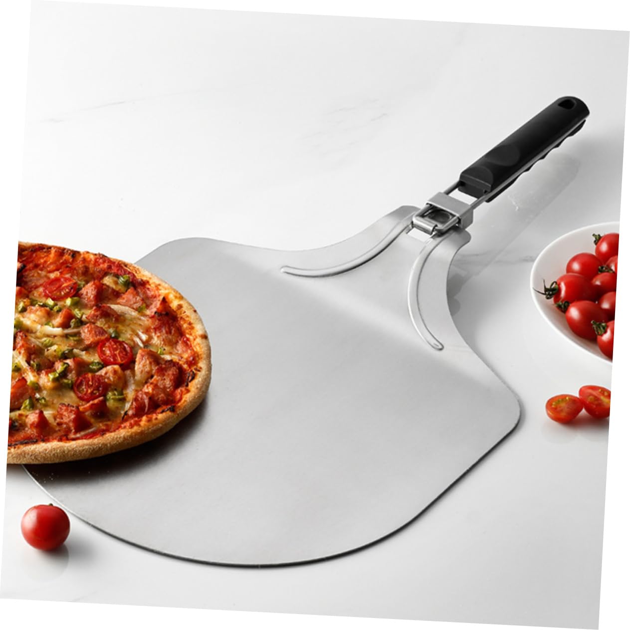 SOLUSTRE Espátula de Pizza Inoxidable Herramienta de Transferencia para Hornear Pasteles y Pizza para y Restaurantes