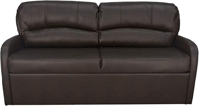RecPro Charles 65 Jack Knife RV Sleeper Sofa with Arms | RV Furniture | Zero Wall Hugger (Chestnut)