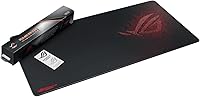 Vista 3 de ASUS ROG Sheath - Alfombrilla de mouse para juegos, 35.4 x 17.3 pulgadas, superficie extragrande, seguimiento preciso de píxeles, bordes cosidos
