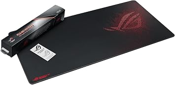 ASUS ROG Sheath Gaming Mouse Pad 35.4 x 17.3, Extra-Large Surface, Pixel-Precise Tracking, Anti-Fray Stitched Edges, Non-Slip Base - Black/Red