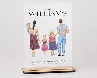 Personalised Gift For Mum | Mum Gift | Mothers Gift Family Plaque | Gift from Kid to Mum | Mum Plaque with Stand | Family