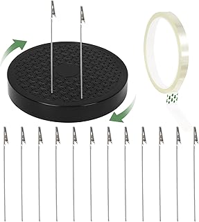 Keadic 14Pcs Painting Stand Base Holder with Alligator Clip Sticks and Insulation Tape, 360 Degree Rotation Model Base Modeling Tools for Card Photo Memo, Compatible with Gundam Model Parts Assemble