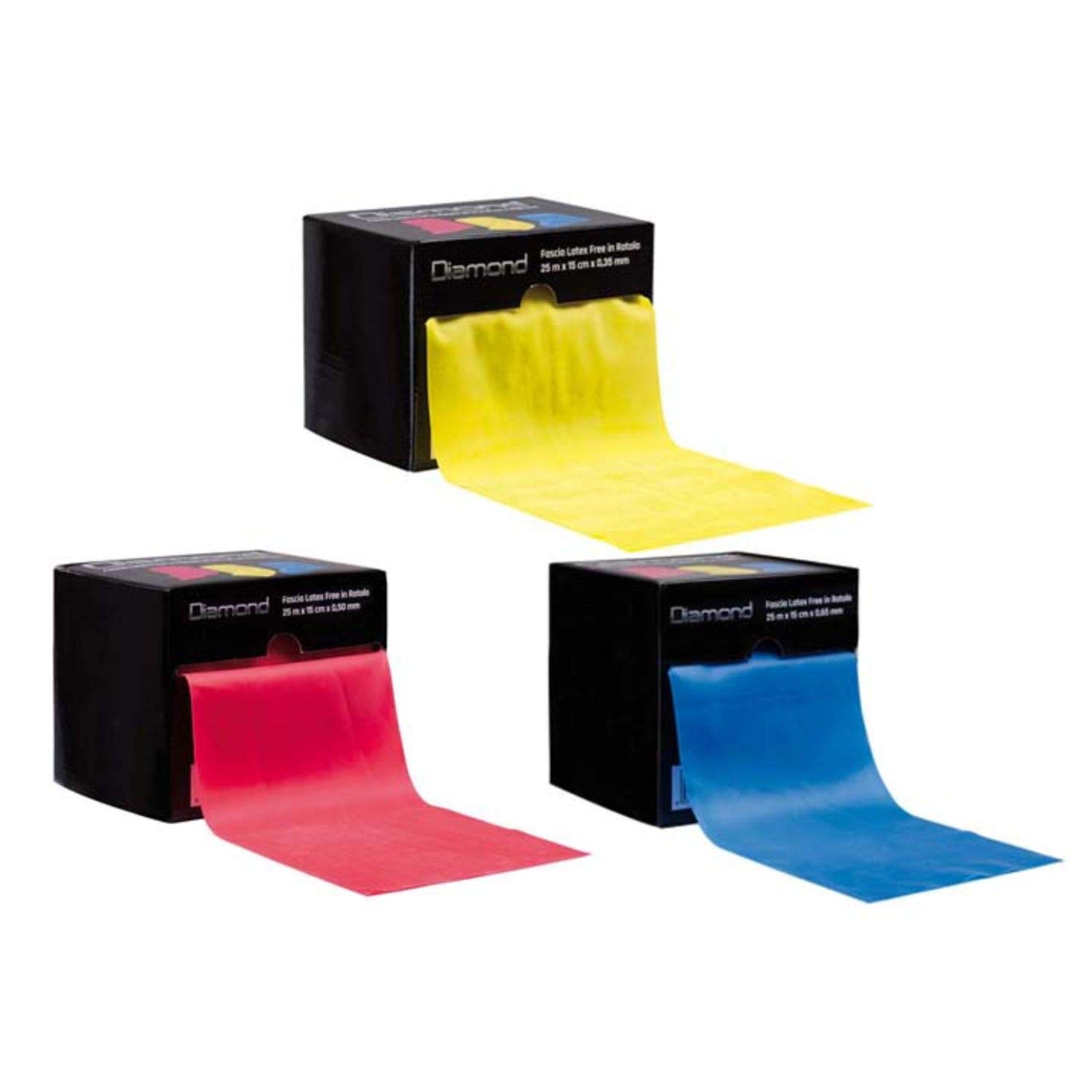 Fascia Elastica Diamond - Rotolo 0.50 Mm X 15 Cm X 25 M - Latex Free - Per Fitness - Foto 6