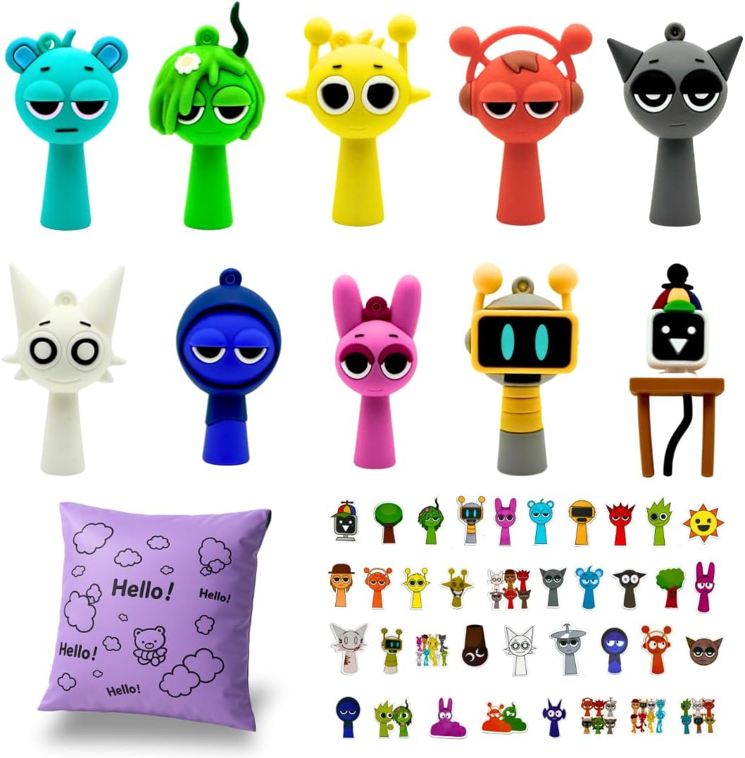 Mini Toys Figures Set – Sky, Mr. Fun Computer, Simon & More – Collectible Phase 1 & 2 Action Figures, Kid-Favorite Mini Toys (10 pcs)