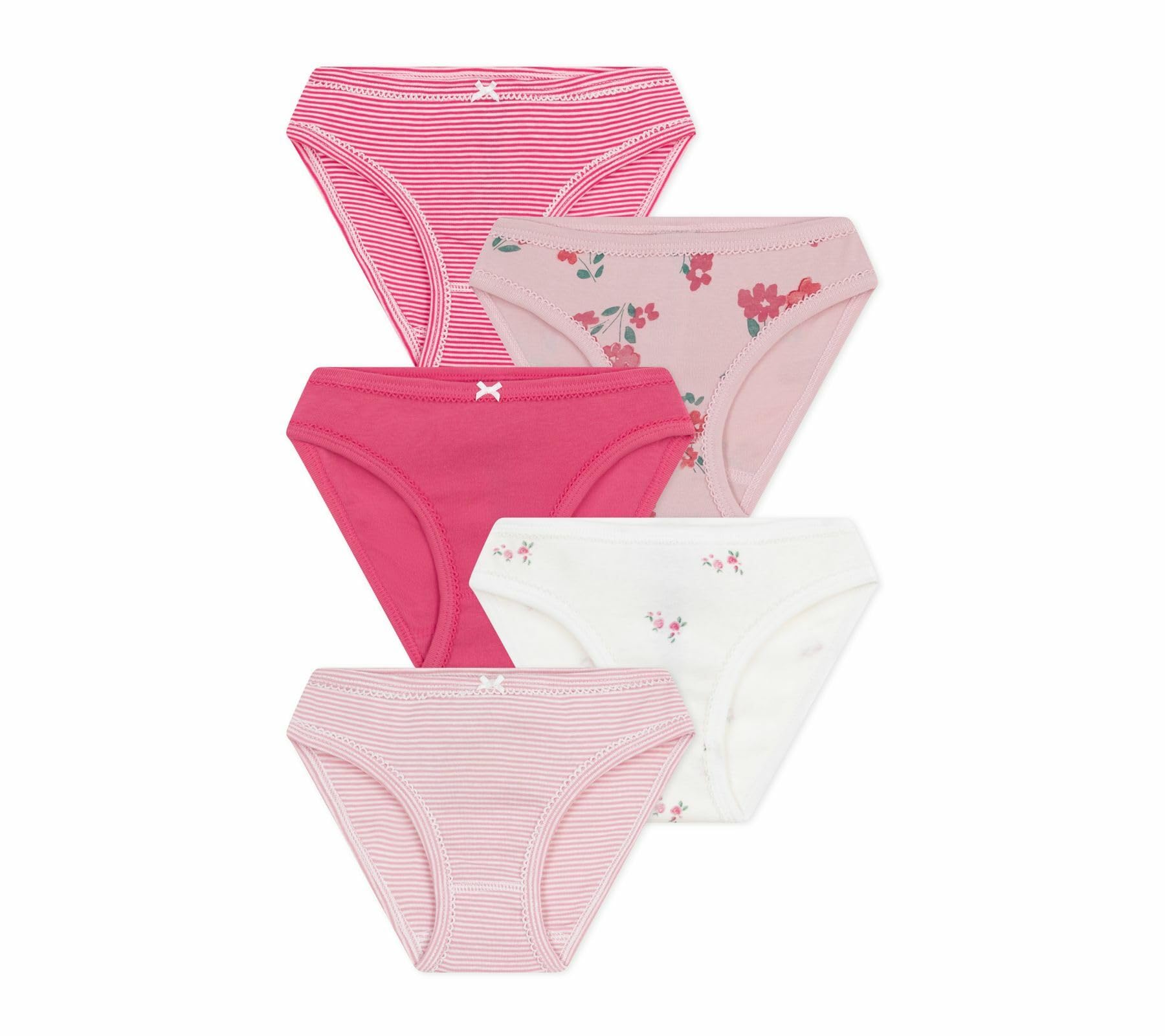 Petit Bateau 5 Culottes Unterwäsche für den Tag, Mehrfarbig, für 4-Jährige