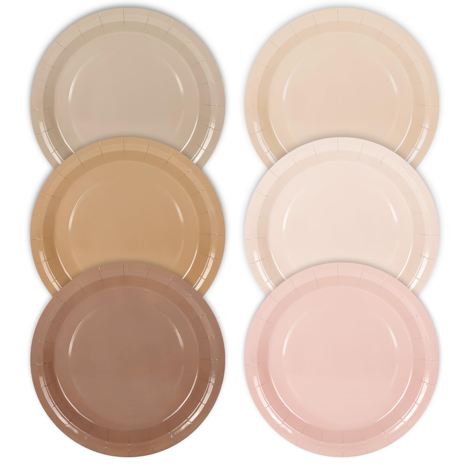 Assiettes en carton marron Whaline de 22,9 cm pour fêter un mariage ou un anniversaire chic
