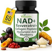 Vista 1 de NAD Resveratrol Suplemento 200mg con Berberina NAC Colágeno – Nicotinamida Riboside NMN NADH CoQ10 Biotina Ácido Hialurónico – Suplemento de uñas