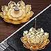 Accmor Zinc Alloy Incense Holder, Lotus Stick Incense Burner, Incense Holder for Stick/Coil/Cone Incense with Ash Catcher, Gold