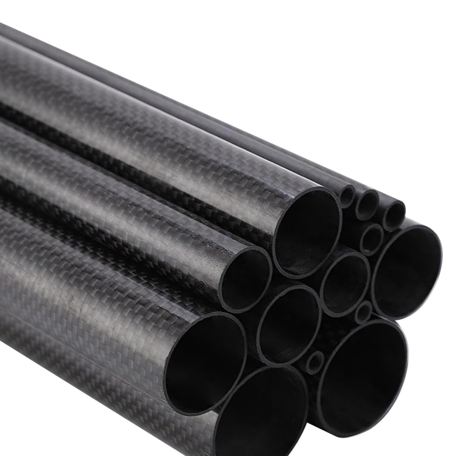 Rura z włókna węglowego, Rura z włókna węglowego 3K 1000 mm czarna OD 5-54 do dronów(49x47x1000mm)