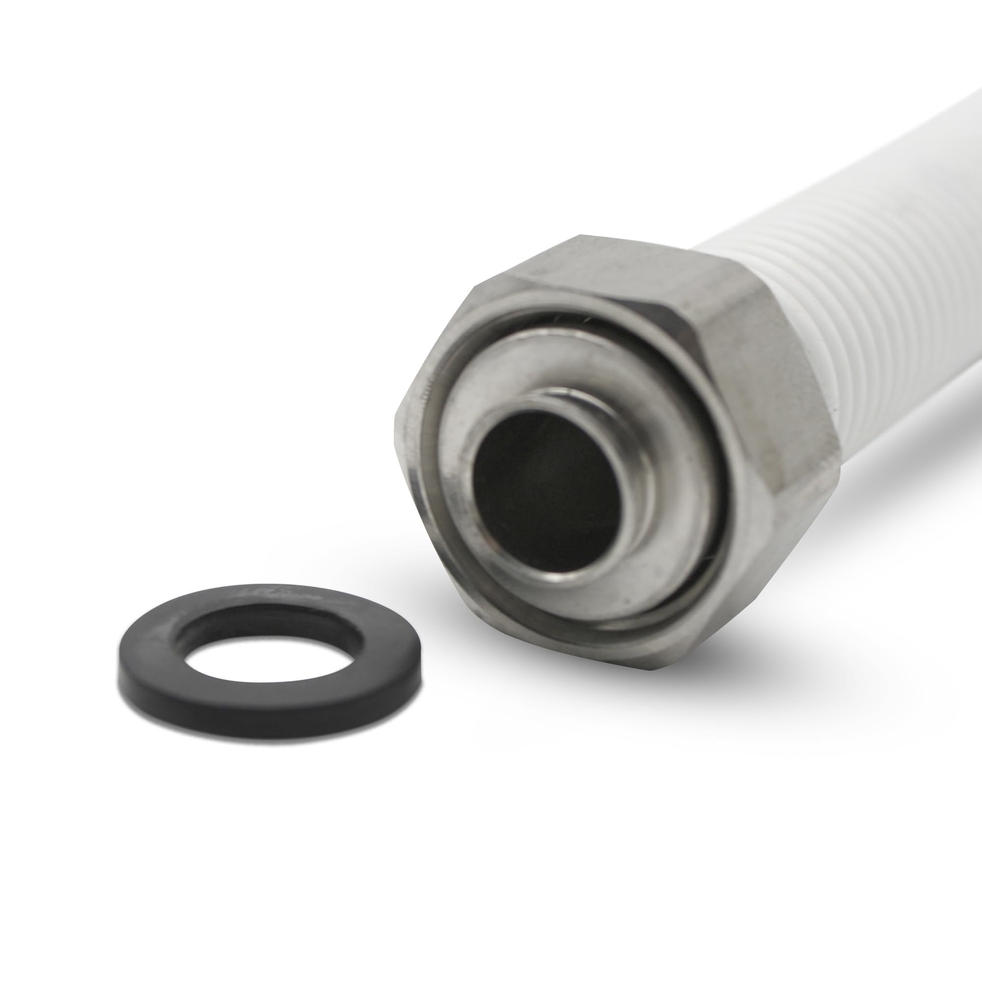 DOJA Barcelona | Latiguillos Extensible Gas | H-H | 1/2 | 500-850mm | Pack 1 | Latiguillo Gas Natural, Latiguillo de Gas Butano/Propano para Estufa, calentador de Agua, Secador