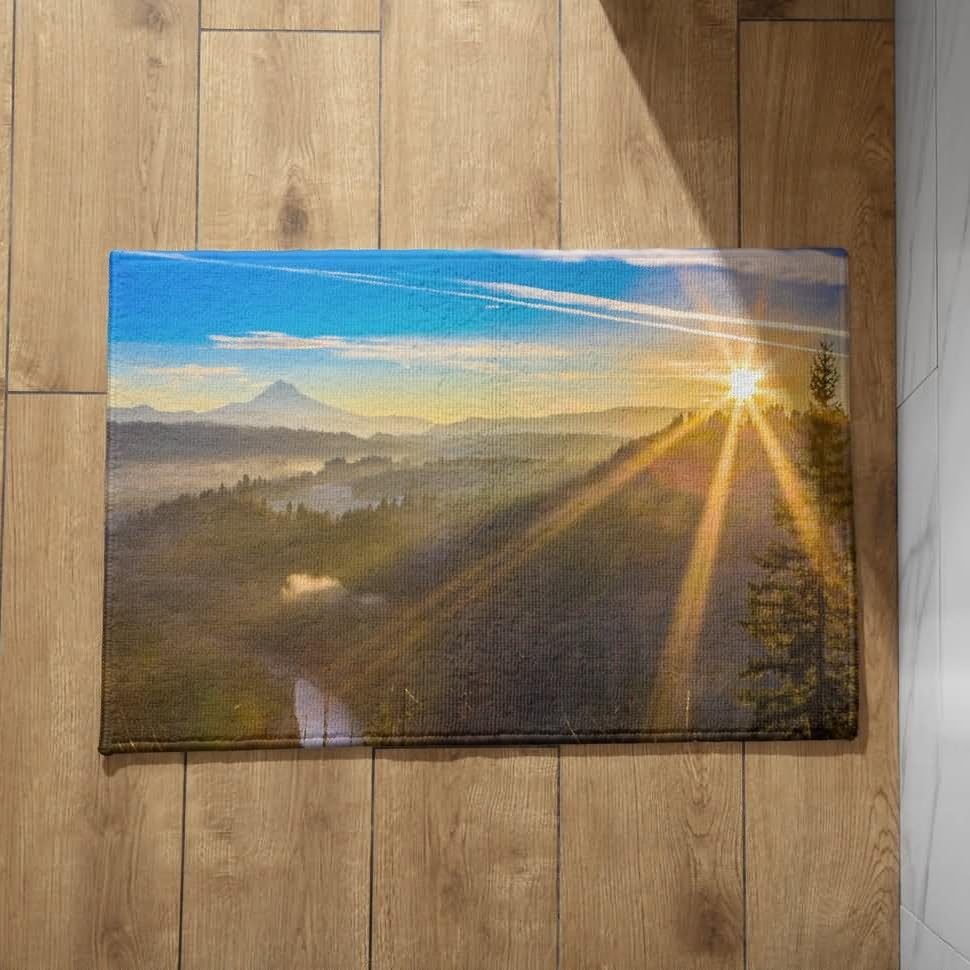 CEVAN Alfombra Cocina Antideslizante Lavable Felpudo Entrada Casa Originales Y Divertidos Paisaje Natural Alfombra Antideslizante Larga Felpudos Exteriores 40x60cm
