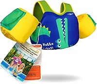 Vista 8 de Flotador Saltador de Charco 20-30-50-60-70 Libras, Chaleco de Natación para Niños Pequeños de 1-3-5-6-9 Años, Flotadores de Piscina con Flotadores