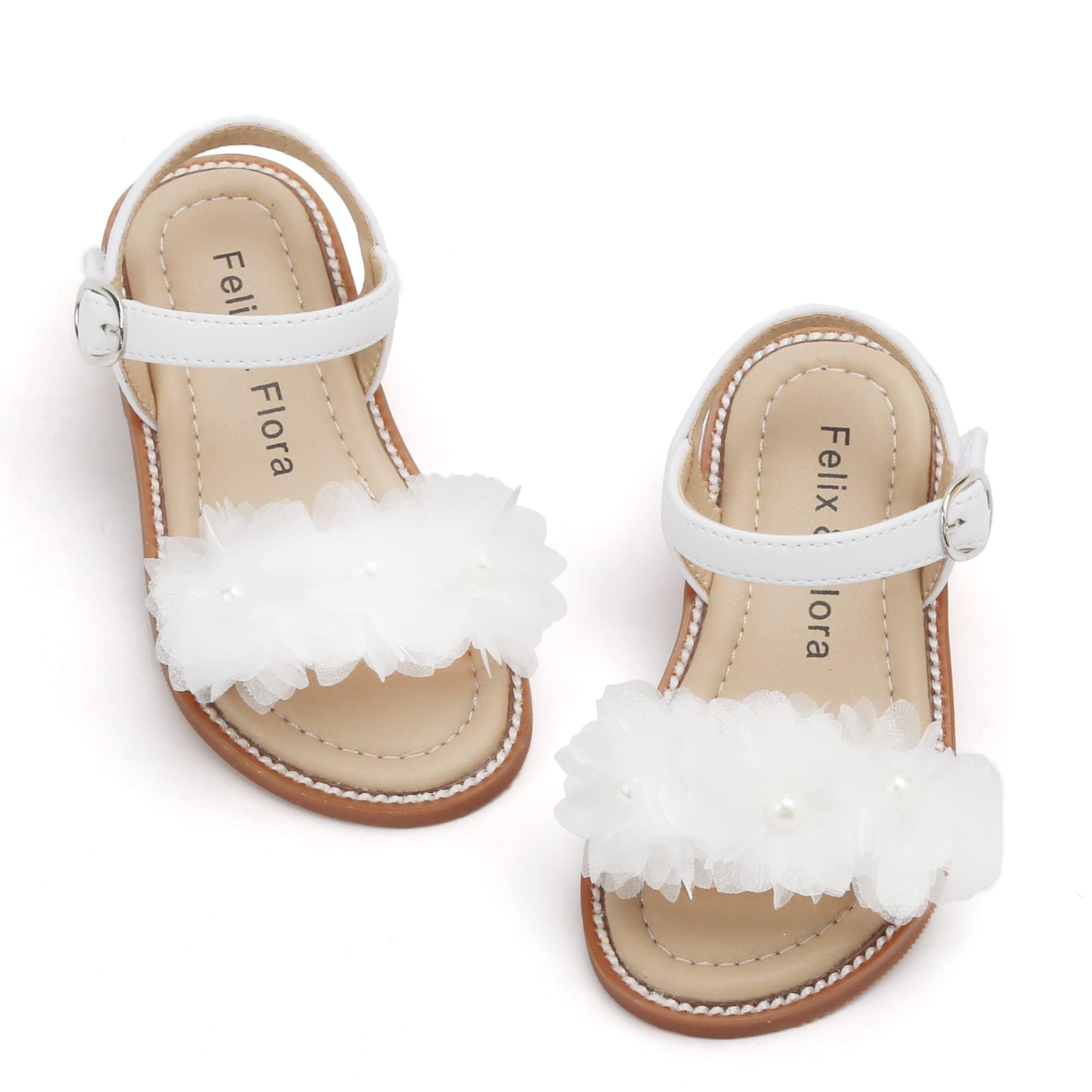Felix & Flora Toddler Girl Sandals - Little Girl Easter Summer Dress Shoes Lightweight Open Toe Beach Holiday.