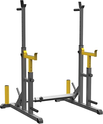 Estante ajustable para sentadillas, soporte multifunción para levantamiento de pesas y gimnasio en casa, entrenamiento de fitness portátil, carga de