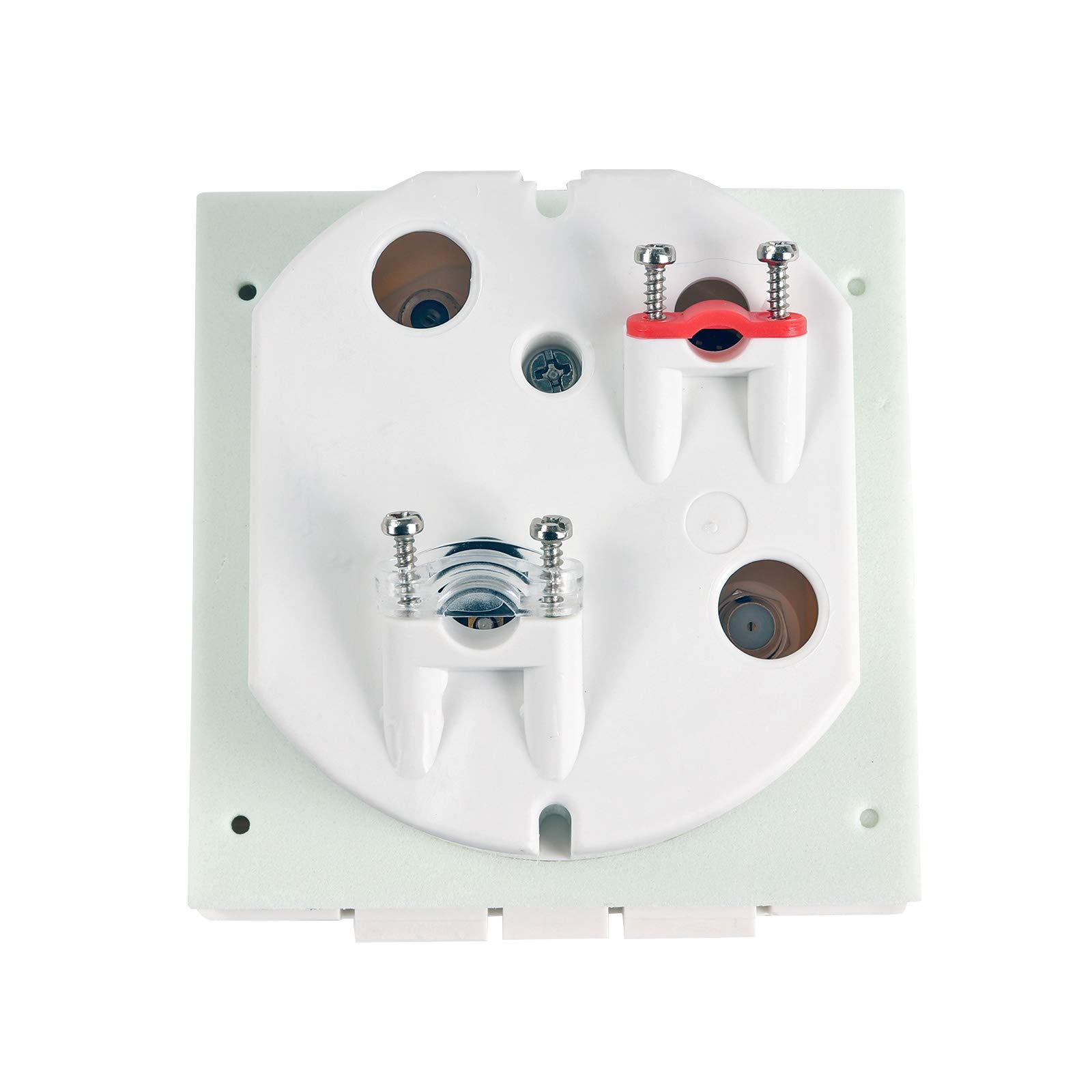 CEE - Enchufe para exteriores (240 V, 12 V, antena satélite, IP44, ideal para caravanas, autocaravanas o autobuses de camping), color blanco