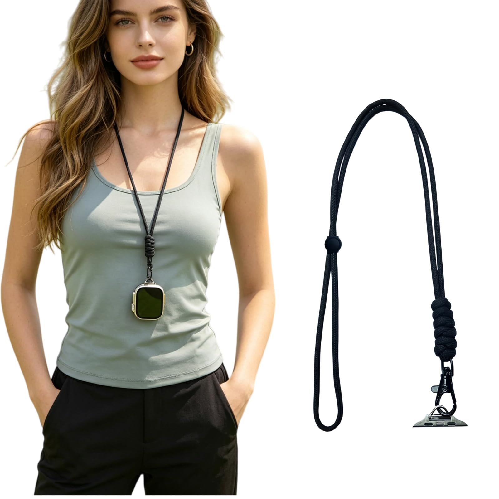 Photo 1 of [ZFNEAM] Braided Paracord Necklace Lanyard for Apple Watch