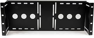 StarTech.com 4U Universal VESA LCD Monitor Mounting Bracket for 19-inch Rack or Cabinet - TAA Compliant - Cold-Pressed Steel Bracket (RKLCDBK), 6.97" (177 mm) x 33.15" (842 mm) x 4.23" (107.50 mm)
