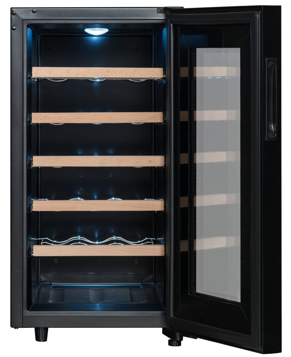 CLIMADIFF CC18F Hybrid-Weinkühlschrank 18 Flaschen Temperaturbereich 11°C-18°C freistehend