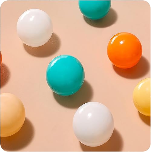 Miniatura 8 de Sunwhat Paquete de 500 bolas de plástico suave para hoyo de pelotas, bolas coloridas para jugar al océano, 2.2 pulgadas, con 3 bolsas de red,