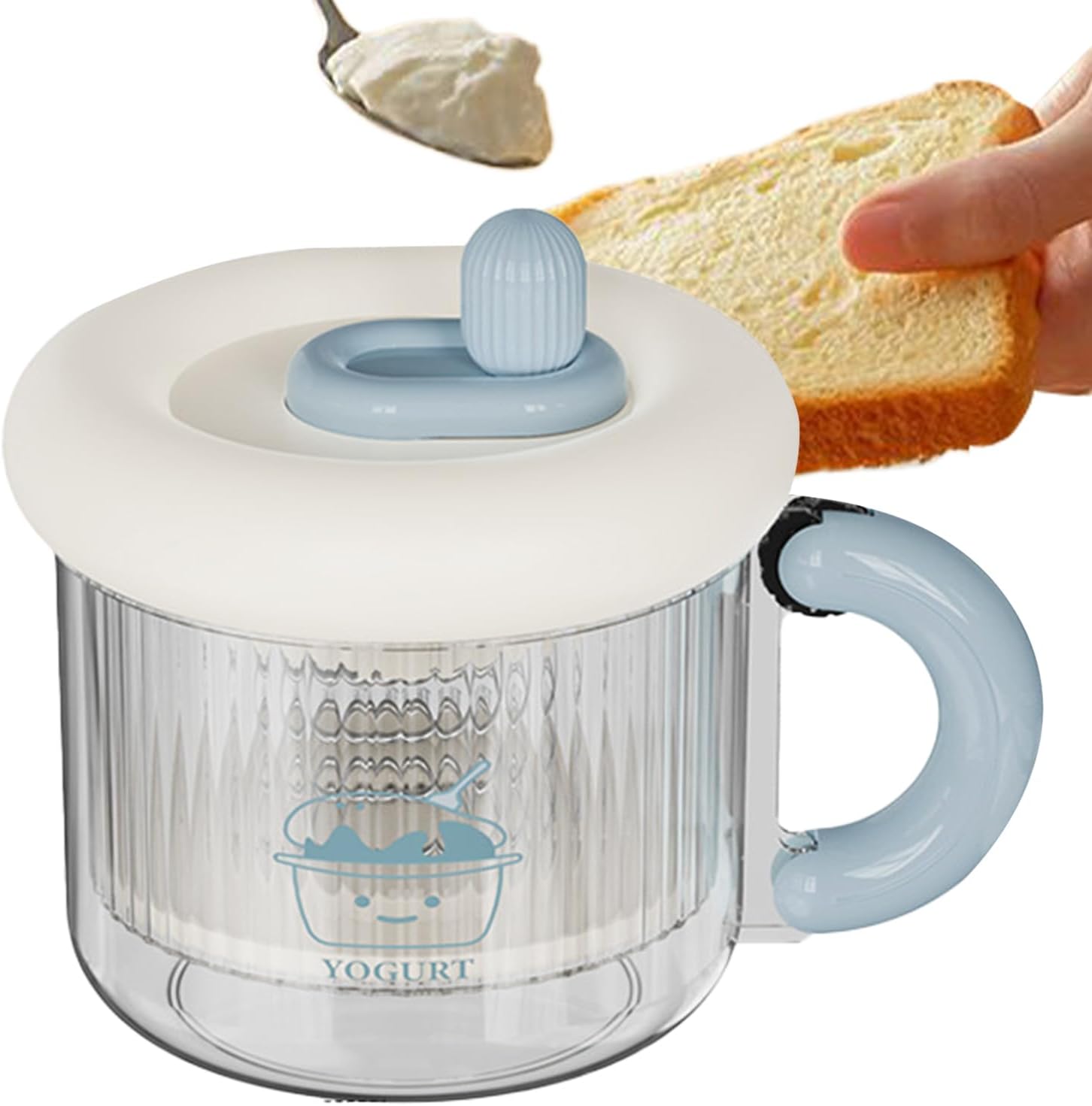 Yogurt Strainer,Whey Separator with Lid | Cheese Maker Reusable Fine Mesh Filter for Cream Separator Soy Milk Diet Daily Fitness Women Men Home Kitchen Cooking