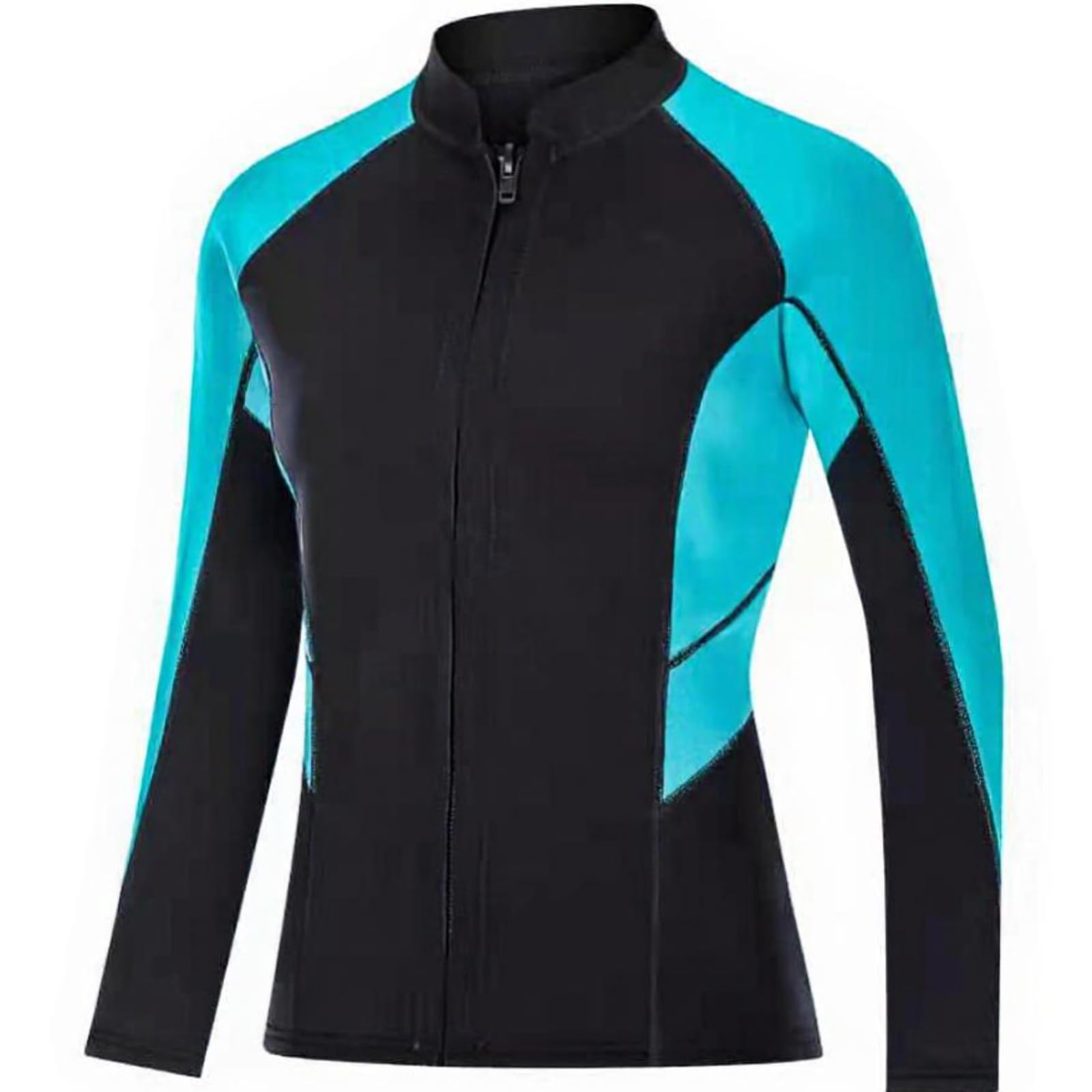 Damen Neoprenanzug 3/2mm Schwimmanzug Funktionsanzug Sportanzug mit Reißverschluss Schnelltrocknend für Wassersport Training Ausdauer Sportaktivitäten, L