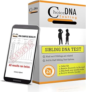 Choice DNA Full or Half Sibling DNA Test Home Kit, Sibling DNA Testing Kit with 4 Swabs Per Person, DNA Kit with All Lab Fees Included, Results in 2-6 Business Days
