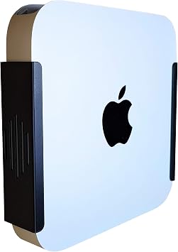Mac Mini Mount - VESA Compatible Under Desk Mountable & Wall Mounted Bracket - Dynas - Made In The UK Black
