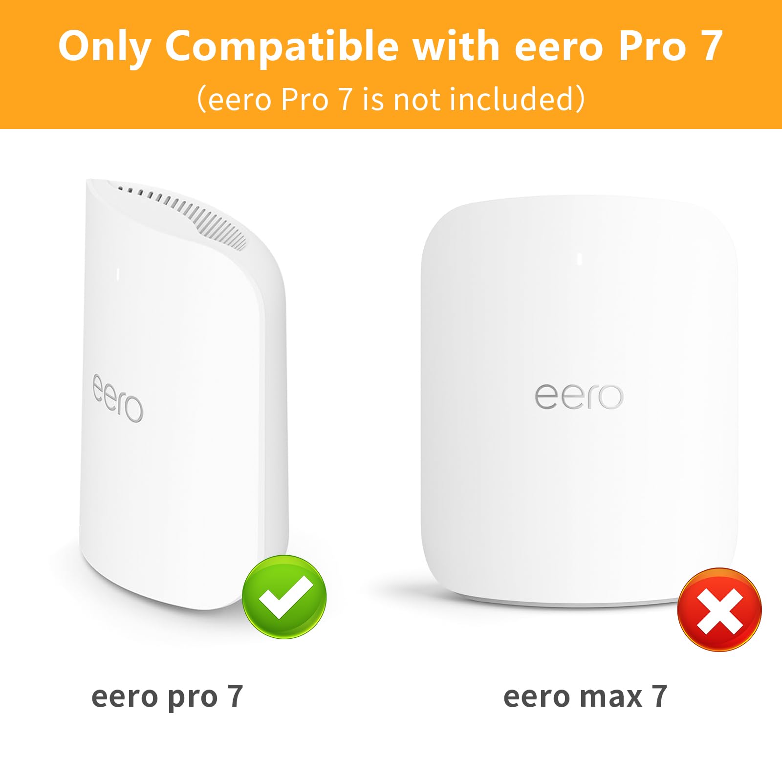Mamerry Wall Mount Bracket for eero Pro 7 Router - Space-Saving Tri-Band Wi-Fi 7 Mesh System Accessory, Easy Installation Compatible with eero Pro 7(3 Pack)
