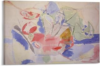 Mountains And Sea - Helen-Frankenthaler Poster Cool Artworks Painting Wall Art Canvas Prints Hanging Picture Home Decor Posters 16x24inch(40x60cm)