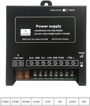 Door Access Control System RFID Keypad Fail Secure Electric Drop Bolt Lock Kit with Exit Button