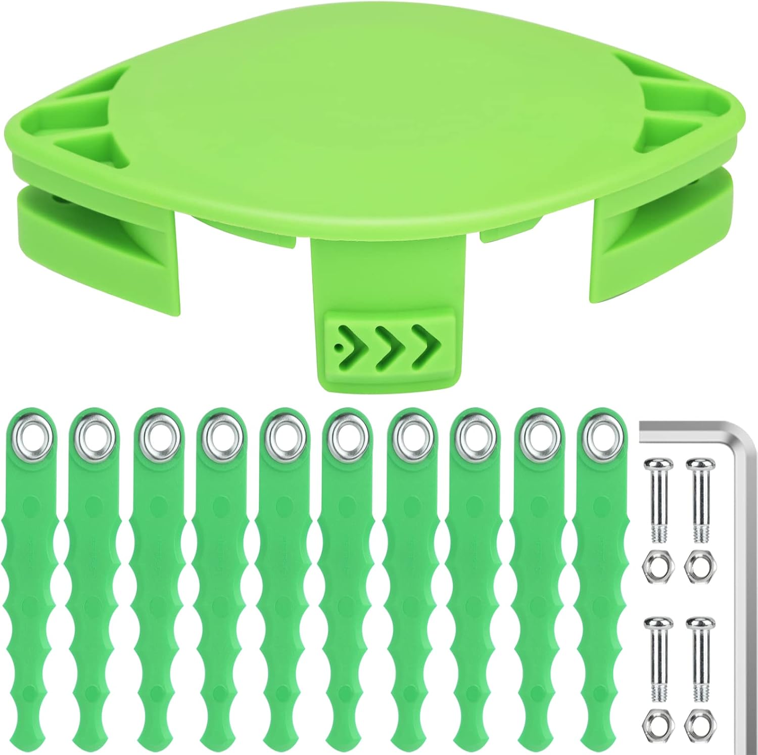 AC41RL3 27ft 0.065" Autofeed Dual Replacement Line Spool Compatible with Homelite UT41120 UT41112 UT41121 UT41113 UT41122 UT41112B Electric String Trimmers (6 Spool+2 Cap)