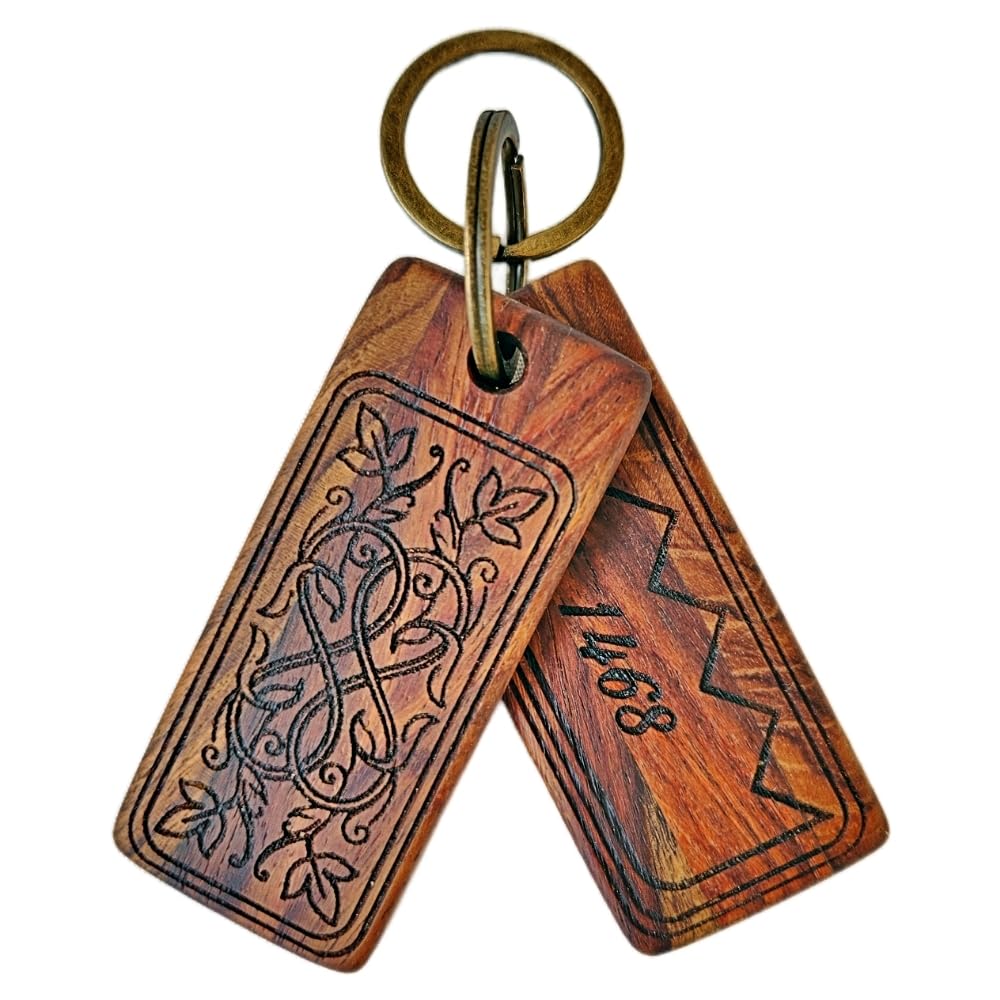 Eternal Vines Handcrafted Rosewood Key Fob-image-15