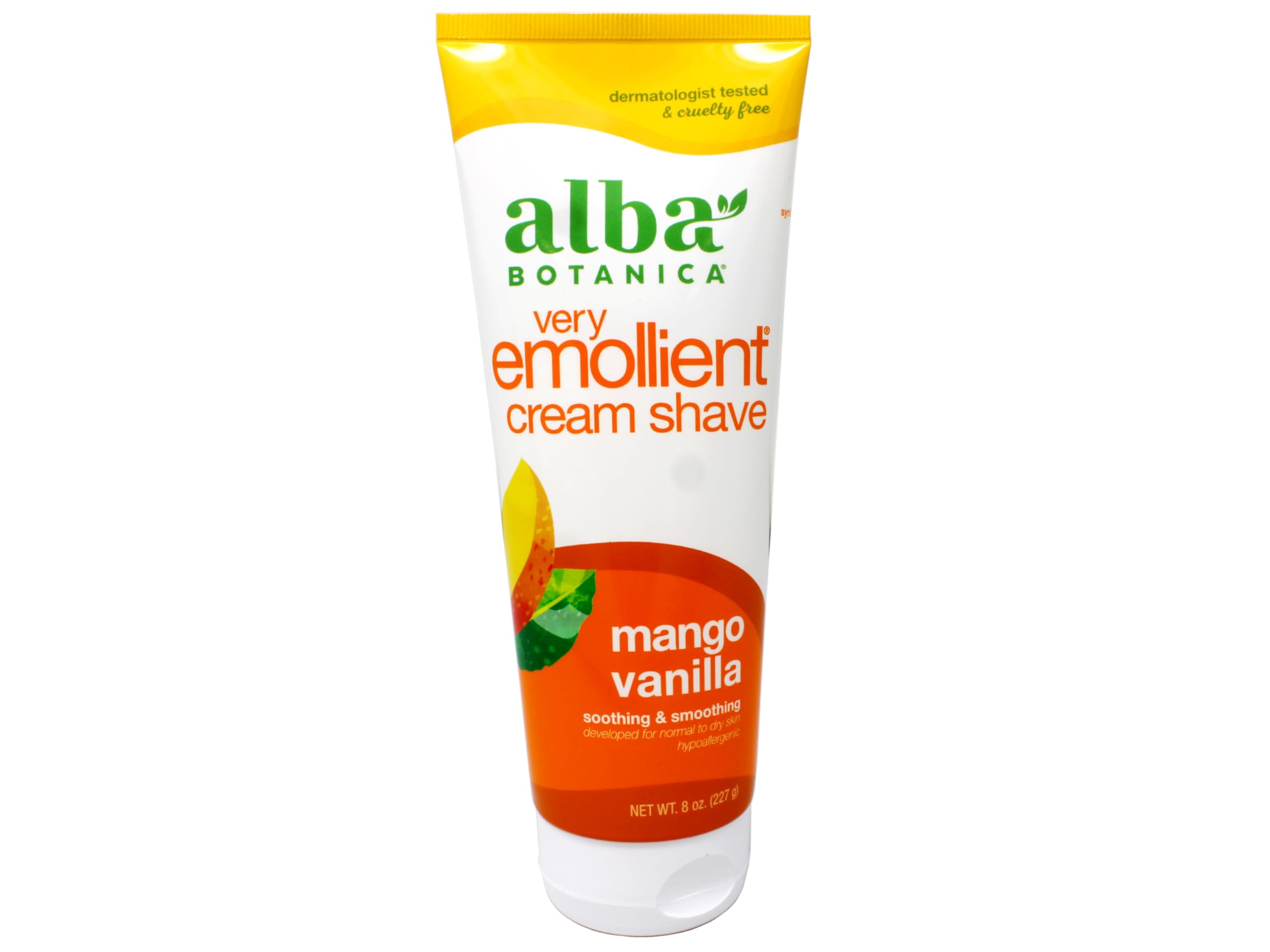 Alba Botanica Moisturizing Cream Shave, Mango Vanilla - 8 oz