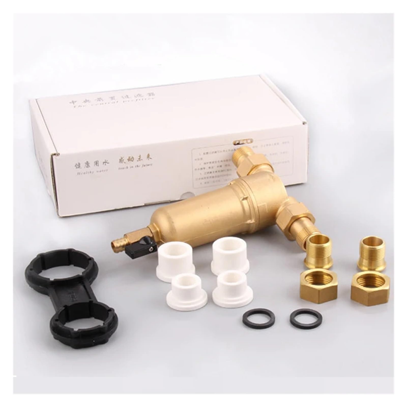1/2 "pollici 3/4" pollici prefiltro in ottone for acqua DN15 DN20 purificatore in rame pieno filtro for l'acqua for uso domestico parte di purificazione prefiltro(3/4")