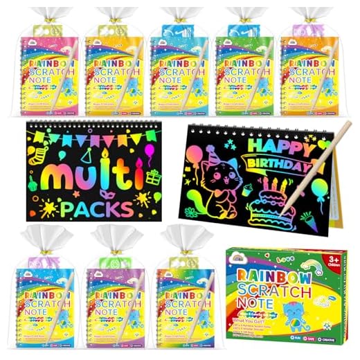 Rainbow Scratch Art Party Favors Pack