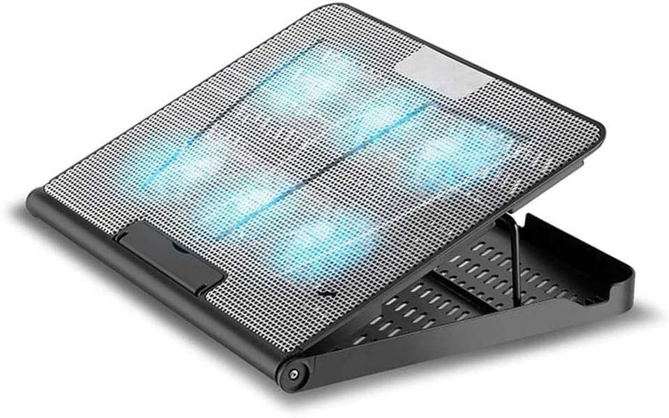 Base enfriadora para laptop con 6 ventiladores ajustable miniatura 1