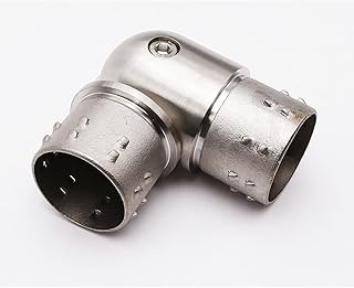 Top Hardware Stainless Steel 316 Grade Flush Joiner Angle Elbow Connector for 1-1/2' OD 16 Gauge Round Tube Handrail Fitting (Adjustable (90Â° to 180Â°), Brush Finish)