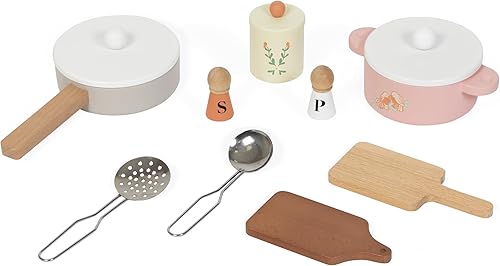 Miniatura 4 de Janod - Cocina de madera para niños - Cocina pequeña para niños - Equipada con horno, fregadero y 10 accesorios incluidos - Botones de sonido