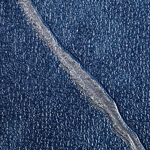 Image of wolpin Non-Woven Wallpaper Non-Adhesive (53 x 950 CM) (Navy Blue) | Textured Geometric Abstract Wallpaper with Subtle Shine | Decorative Wall Covering for Home Interior (54.18 Sq Ft)
