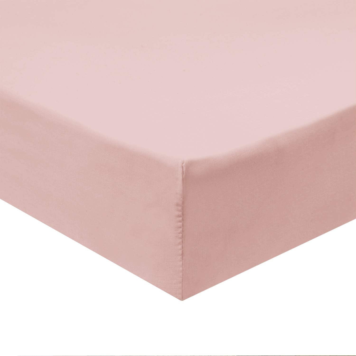 Solid 340-Thread-Count, 100-Percent Cotton Twin XL (39-Inch Wide x 80-Inch Long) Fitted Sheet, Beige